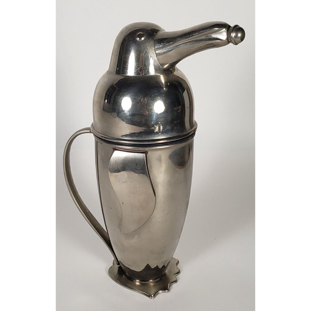 Vintage  Restoration Hardware Figural  Penguin Cocktail Shaker